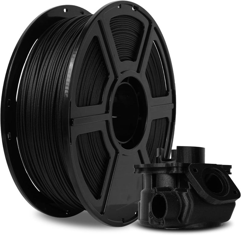 FLASHFORGE Carbon Fiber PETG Filament 1.75mm, Carbon Fiber PETG 3D Printer Filament, 1KG Spool Dimensional Accuracy +/- 0.02mm, Lightweight & Heat-Resistant & Moisture Free (Black) - Image 1